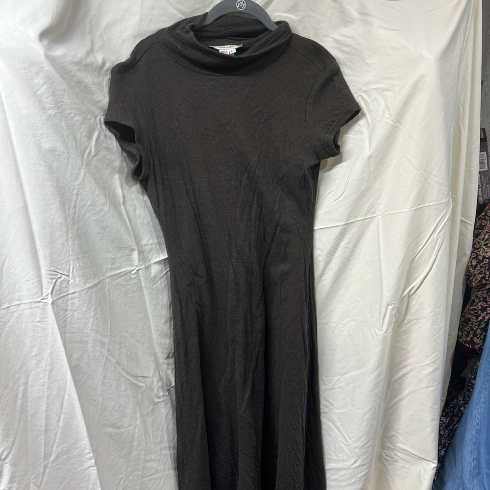 Boston Proper Black Maxi Dress with Short Sleeves